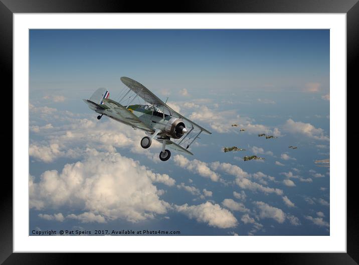 Gloster Gladiator - Malta Defiant Framed Mounted Print by Pat Speirs