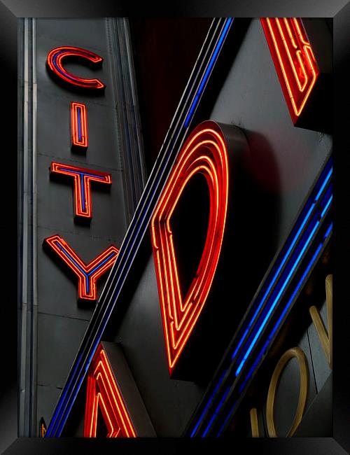 Radio City New York Framed Print by Lynn hanlon
