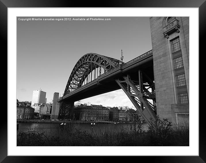 Tyne Bridge, Newcastle Framed Mounted Print by kailie canadas rogers