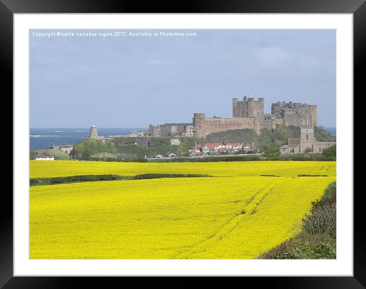 Bamburgh Castle Framed Mounted Print by kailie canadas rogers