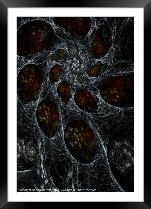 Fractal Webs Framed Mounted Print by Ann Garrett