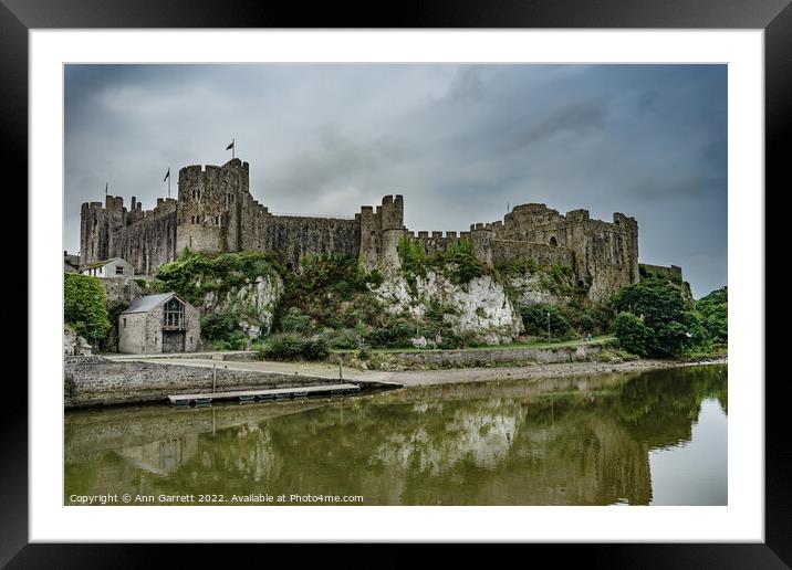 Pembroke Castle Framed Mounted Print by Ann Garrett