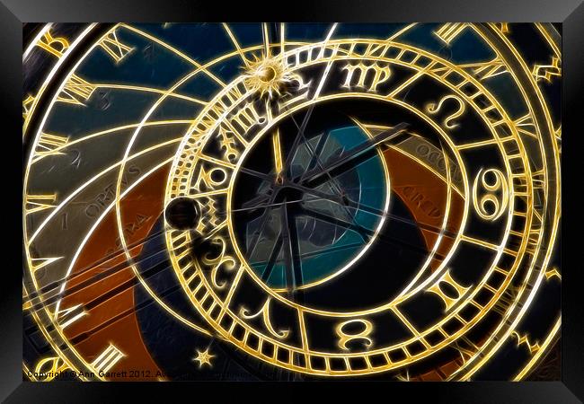 Prague Astronomical Clock - 2 Framed Print by Ann Garrett
