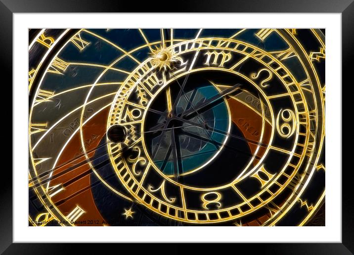 Prague Astronomical Clock - 2 Framed Mounted Print by Ann Garrett