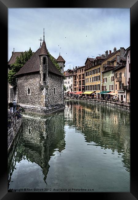 Annecy Old Town and Prison Framed Print by Ann Garrett