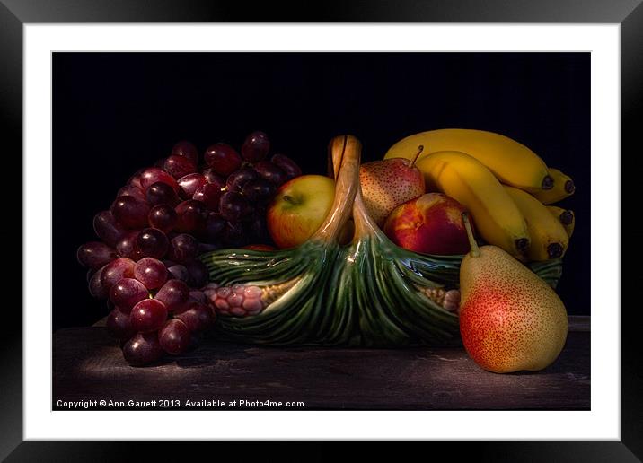 Fruit Still Life Framed Mounted Print by Ann Garrett