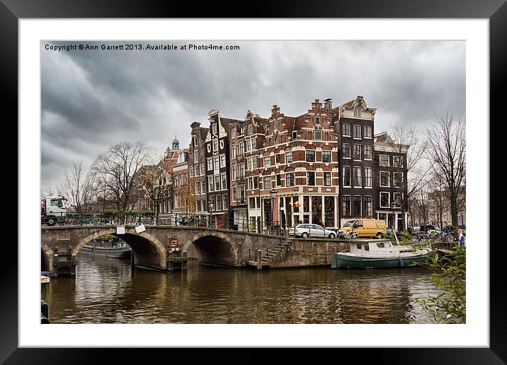 Amsterdam in December Framed Mounted Print by Ann Garrett