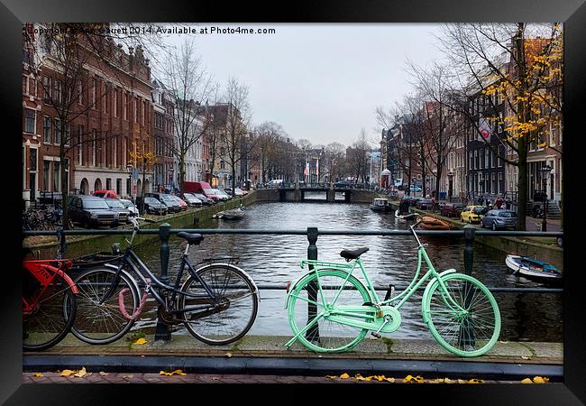 Green Transport in Amsterdam Framed Print by Ann Garrett