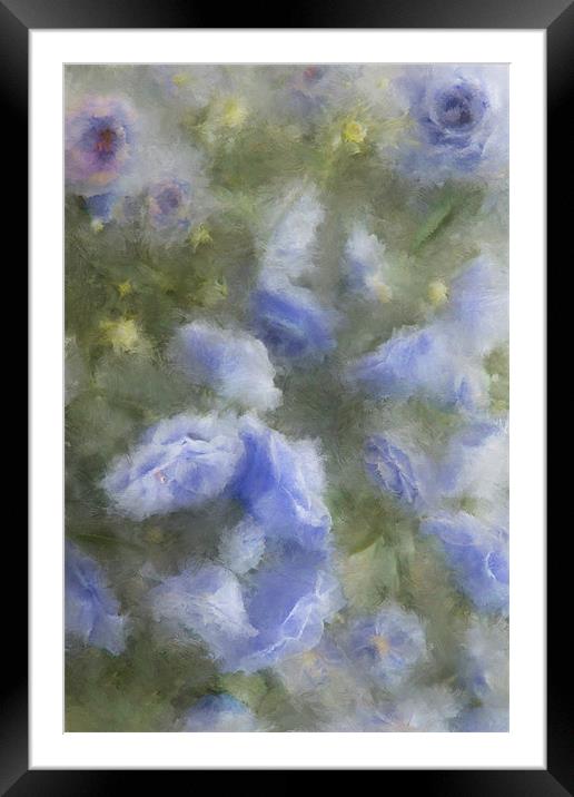 Painted Campanula Framed Mounted Print by Ann Garrett