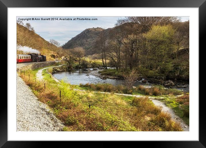 Steaming from Caernarfon to Porthmadog Framed Mounted Print by Ann Garrett