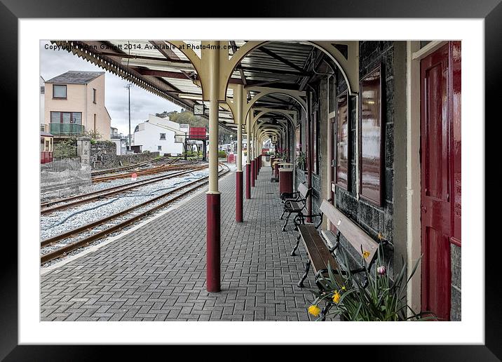 Porthmadog Train Station Framed Mounted Print by Ann Garrett
