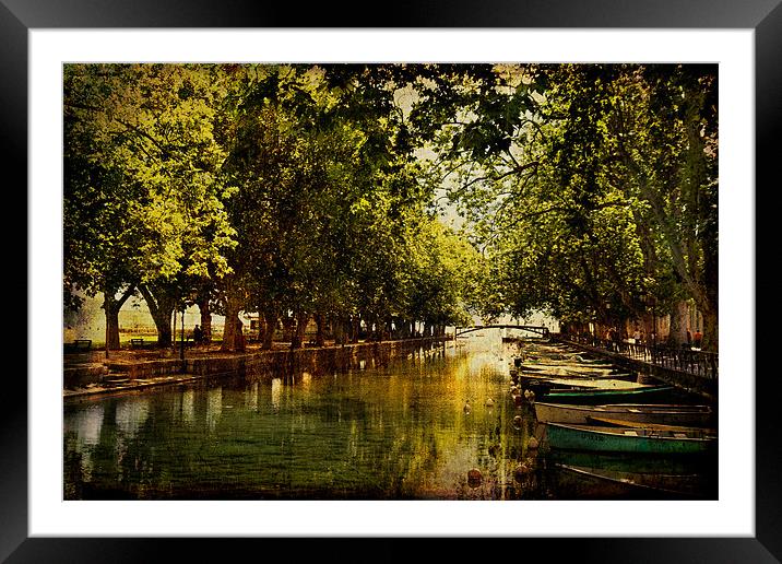 Pont des Amours, Annecy, France Framed Mounted Print by Ann Garrett