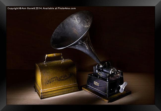 The Phonograph Framed Print by Ann Garrett