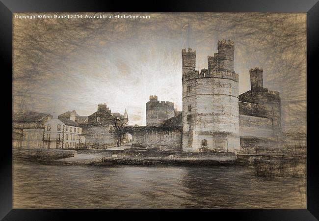 Caernarfon Castle  Framed Print by Ann Garrett