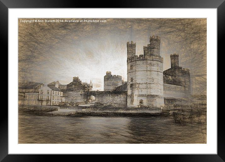 Caernarfon Castle  Framed Mounted Print by Ann Garrett