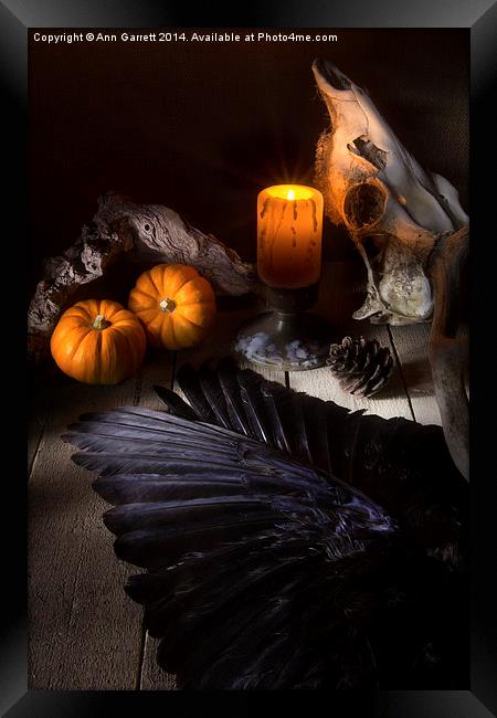 Halloween is Coming Framed Print by Ann Garrett