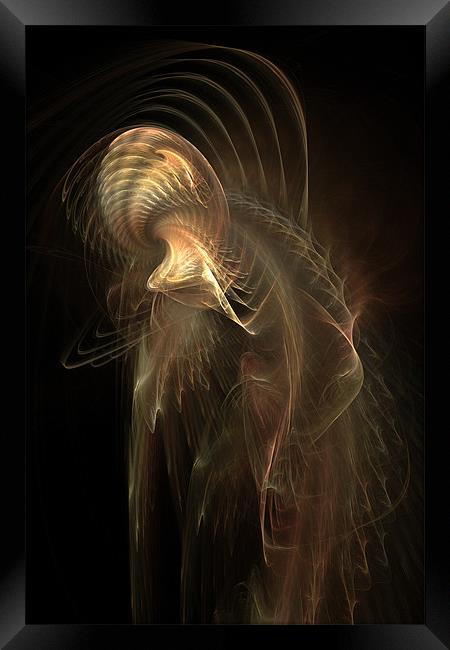 A Flame Fractal - Jellyfish Framed Print by Ann Garrett