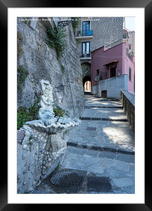 Old Street at Marina Grande in Sorrento Italy Framed Mounted Print by Ann Garrett