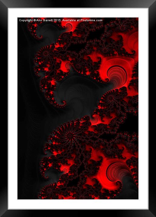 Devil Light A Fractal Abstract Framed Mounted Print by Ann Garrett