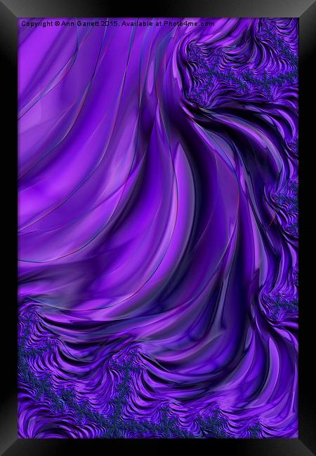 Purple Drapes Framed Print by Ann Garrett