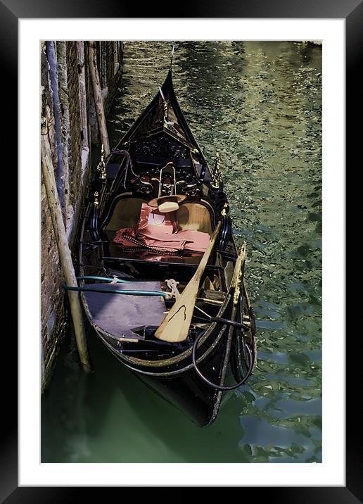 The Gondola Framed Mounted Print by Ann Garrett