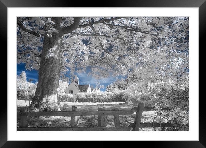 Dream Cottage 2 - Infrared Framed Mounted Print by Ann Garrett