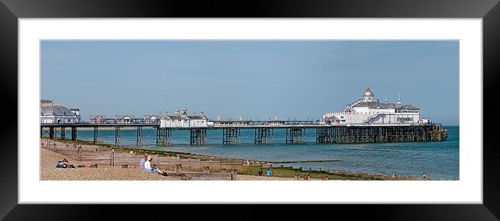 Eastbourne Pier - Panorama Framed Mounted Print by Ann Garrett