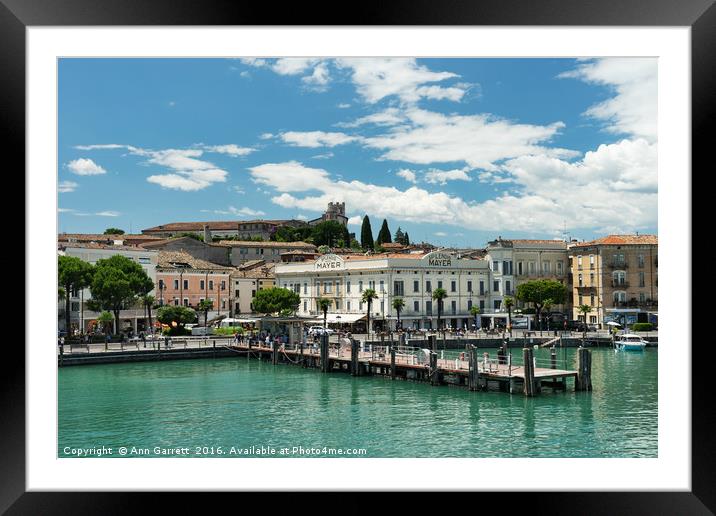 Desenzano del Garda Lake Garda Italy Framed Mounted Print by Ann Garrett