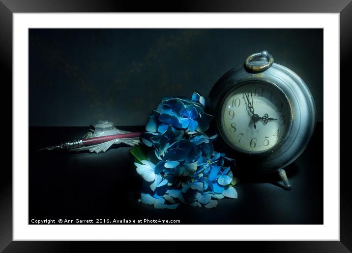 Hydrangea Time Framed Mounted Print by Ann Garrett