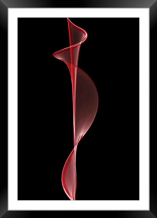 Red Glass Abstract Framed Mounted Print by Ann Garrett