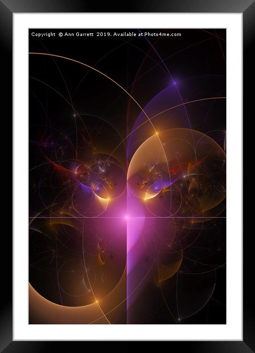 Cosmic Fractal Framed Mounted Print by Ann Garrett