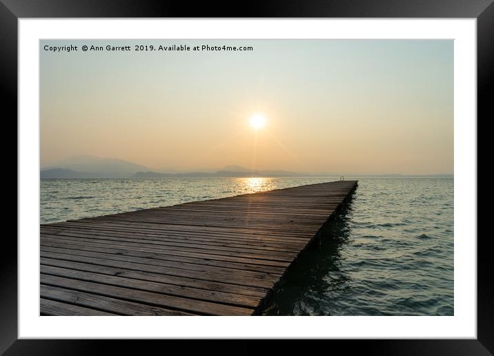 Sunrise on Lake Garda Framed Mounted Print by Ann Garrett