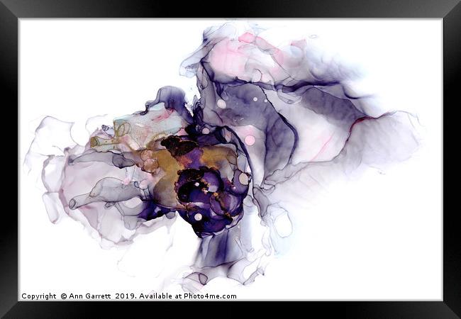 Lilac Ink Art Framed Print by Ann Garrett