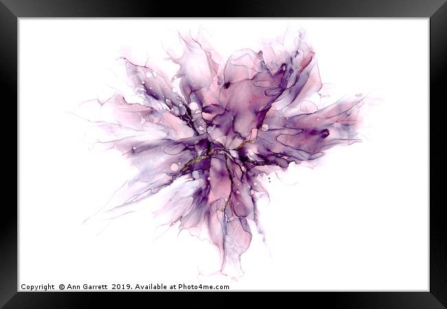Lilac Ink Abstract 2 Framed Print by Ann Garrett