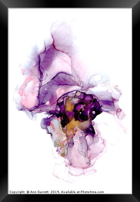 Lilac Ink Abstract 4 Framed Print by Ann Garrett