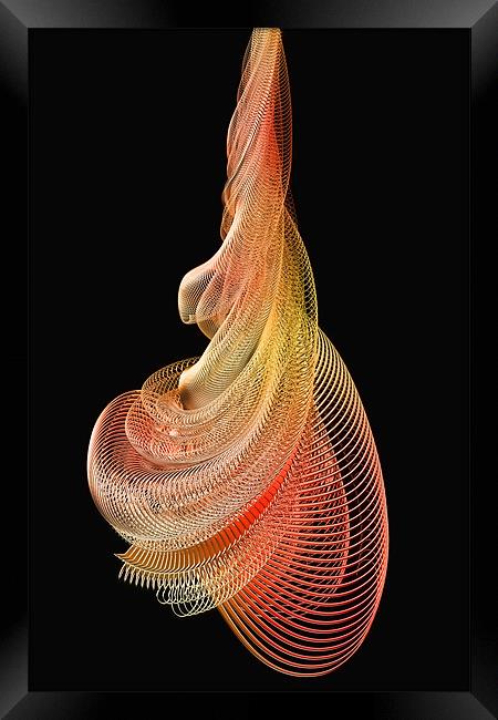 Wire Abstract Framed Print by Ann Garrett