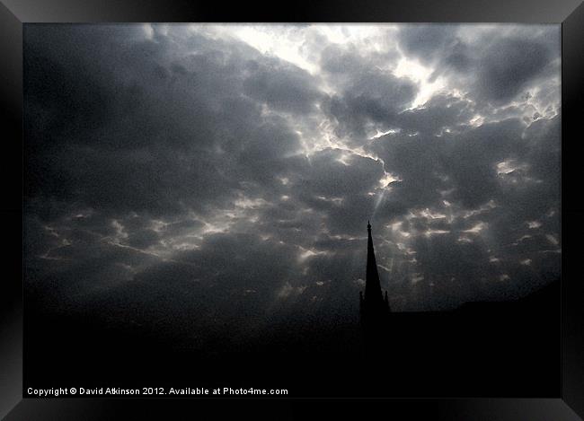 RAYS OF LIGHT Framed Print by David Atkinson