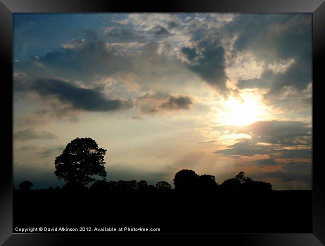 WARWICKSHIRE SUNSET Framed Print by David Atkinson