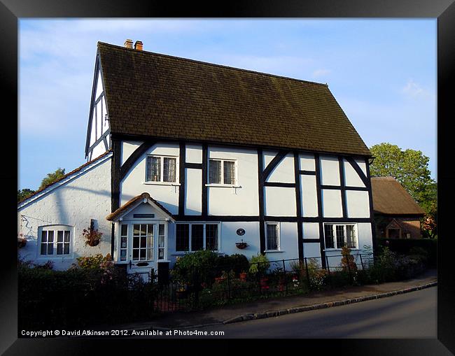 TUDOR COTTAGE Framed Print by David Atkinson