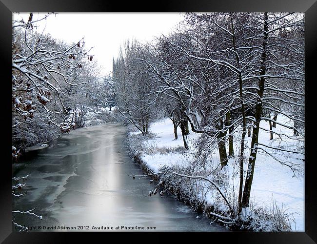 SNOW AND ICE Framed Print by David Atkinson