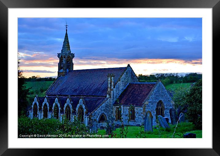 VILLAGE CHURCH Framed Mounted Print by David Atkinson