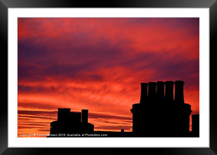 RED SKY AT NIGHT Framed Mounted Print by David Atkinson