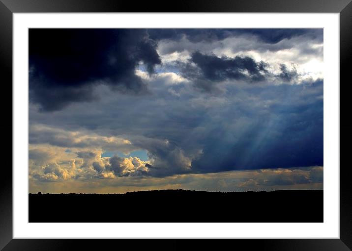 RAYS OF LIGHT Framed Mounted Print by David Atkinson