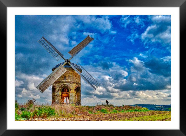 Working Windmill Framed Mounted Print by David Atkinson