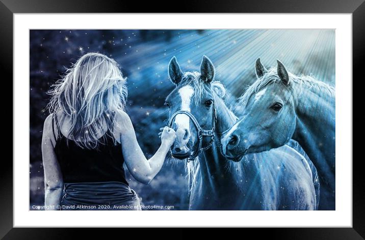 Magical Horses Framed Mounted Print by David Atkinson