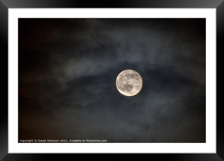 Full Moon Framed Mounted Print by David Atkinson