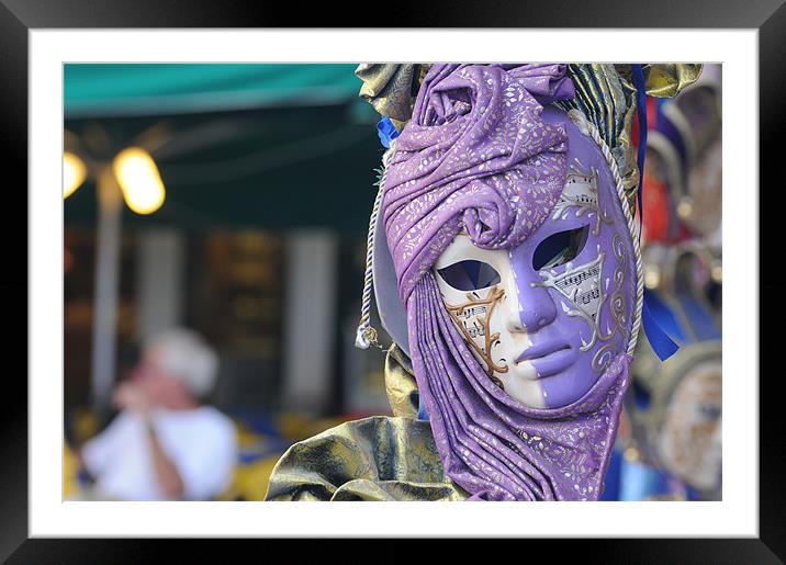 Face behind the mask Framed Mounted Print by Simon Wilson