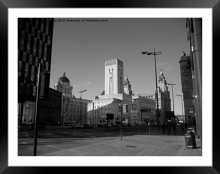 Liverpool Framed Mounted Print by angela morris
