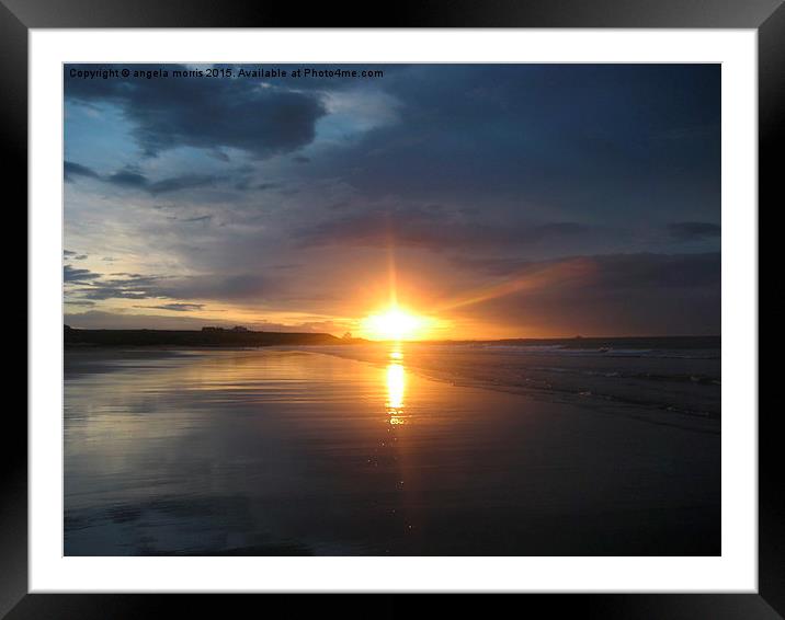  Bamburgh Northumberland Framed Mounted Print by angela morris