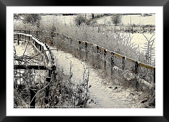 Footpath in Winter Framed Mounted Print by Stan Owen